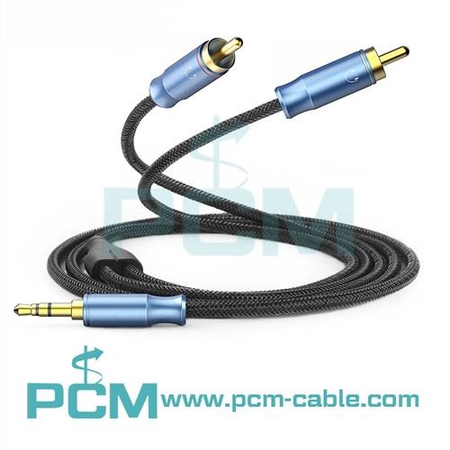 Rozdeľovací kábel 5 FT Audio Y - 3, 5 mm samec na dva samce RCA