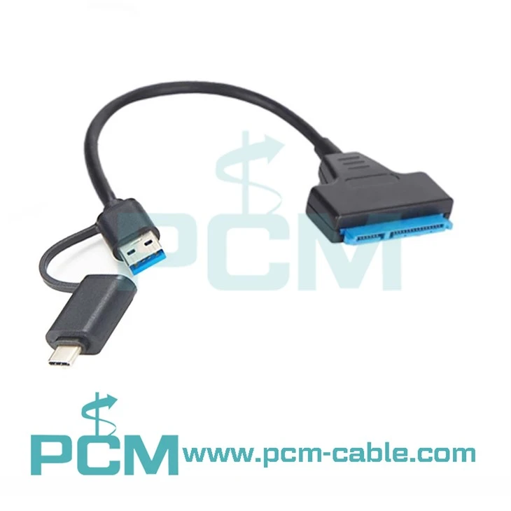 Kábel {{0}}v-1 USB 3.0 typu C samec na 2,5 SATA