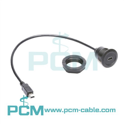 Mini USB predlžovací kábel na okrúhly panel