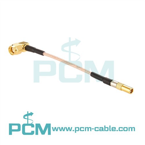 Rf kábel RG316 SMA na SSMB Male Angle Coax RF kábel