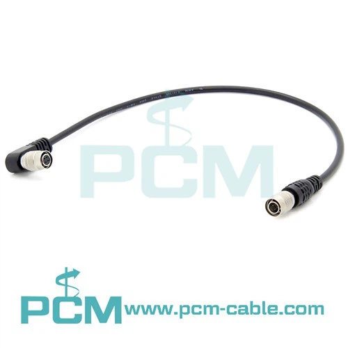 Predlžovací napájací kábel Hirose Right Angle 4Pin samec-female