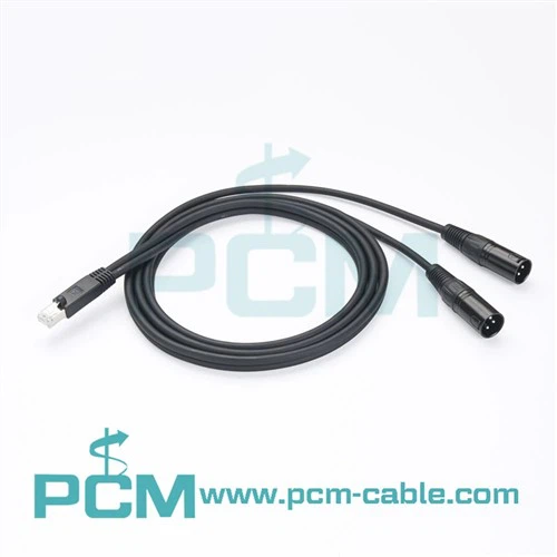 RJ45 samec na XLR samec audio kábel