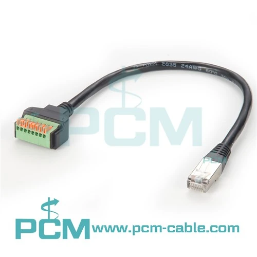 RJ45 kábel s pružinovou svorkovnicou