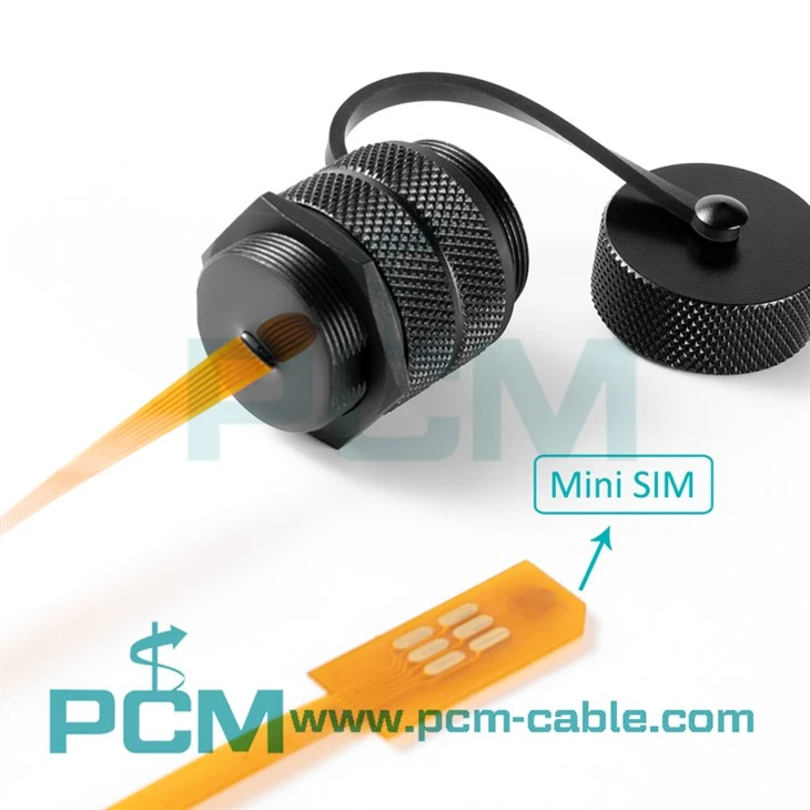 Mini Sim Card Extender M22 IP67 Waterproof for Cabinet Chassis Case Frame Envelope Outdoor