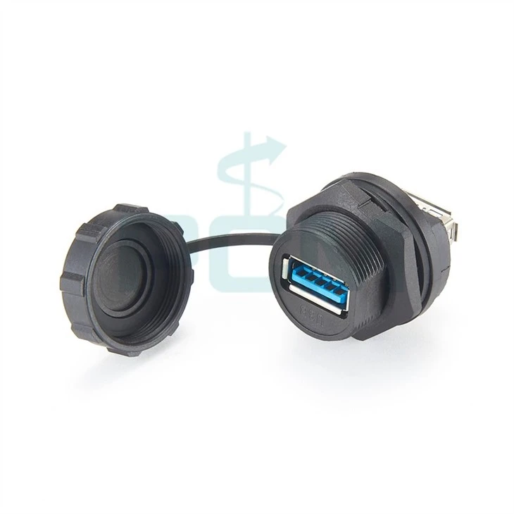 USB 3.0 waterproof connector for outdoor use