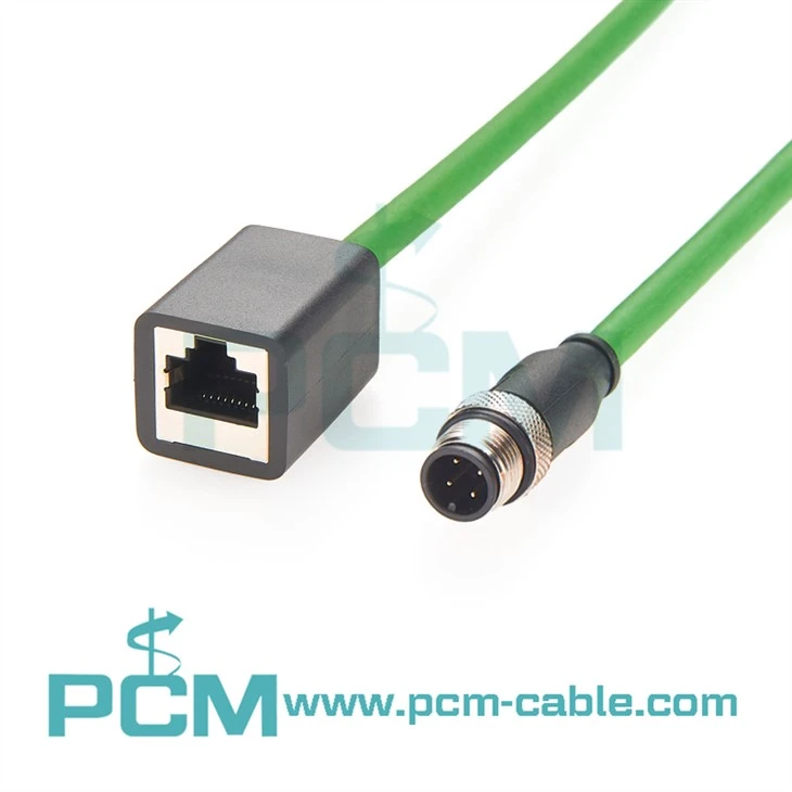 Zostava kábla M8 na RJ45 Profinet CAT5e tienený kábel ťažnej reťaze