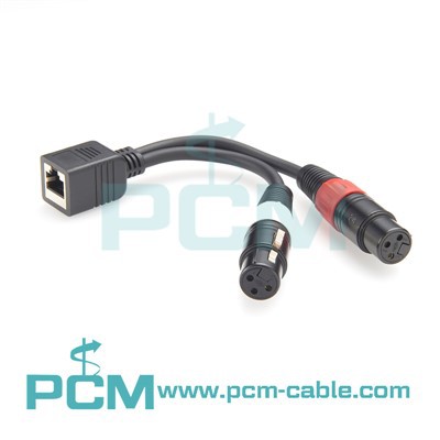 Axia adaptérový kábel Dual XLR samica na RJ45 samica