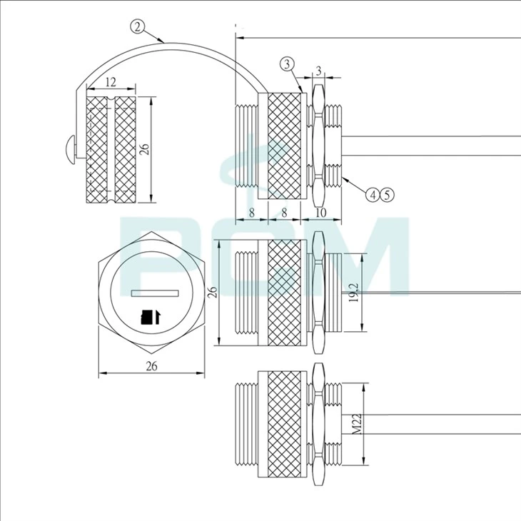 IP67 waterproof Mini sim card slot adapter drawing dimension