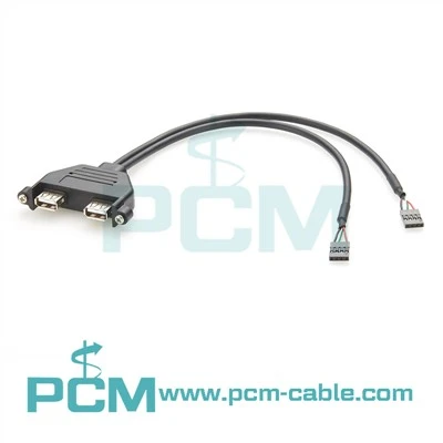 2 port USB adaptér s nízkym profilom slotových dosiek s nízkym profilom