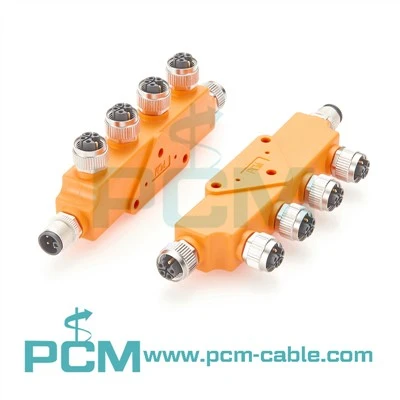 M12 L - Kódový spojovací box Power Splitter pre prepínač Profinet